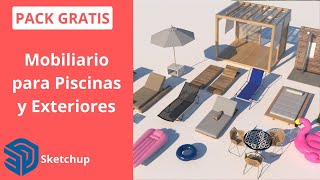 PACK GRATUITO DE MOBILIARIO PARA PISCINAS Y EXTERIORES [upl. by Alket]