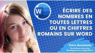 Écrire des nombres en toutes lettres ou en chiffres romains sur Word [upl. by Sucramraj]