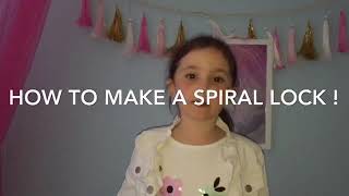 HOW TO MAKE A SPIRAL LOCK FOR DREADLOCKS [upl. by Compte198]