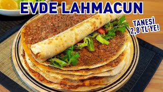 Evde Çıtır Lahmacun Tarifi  Tavada Fırınsız Lahmacun Nasıl Yapılır [upl. by Toogood113]