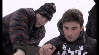 Adirondack Splake Fishing Blizzard Conditions [upl. by Temhem878]