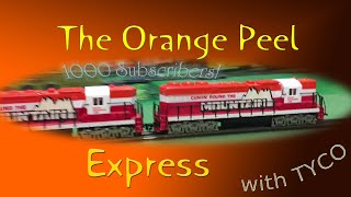 The Orange Peel Express  Featuring a pair TYCO Rocky Mountain Line SD24s dagColorCarRun [upl. by Elleuqram]