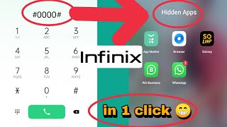 How to hide apps in infinix  Infinix ke phone me app hide kaise kare  Infinix dialer hide code [upl. by Zerelda]