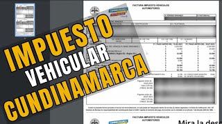 como DESCARGAR IMPUESTO VEHICULAR en Cundinamarca ✅ 2024 ✅ [upl. by Hpeosj]