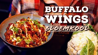 Buffalo wings van bloemkool Vegetarische chicken wings van de BBQ [upl. by Einnalem]