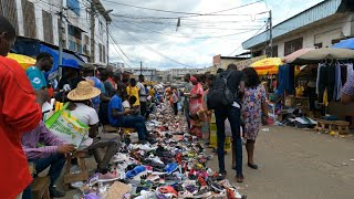 Central Market of Libreville  The busiest in GABON [upl. by Pittel]