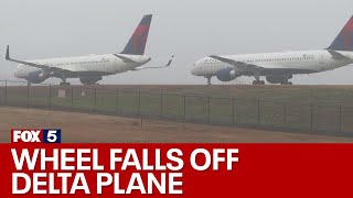 Delta plane loses nose wheel at Atlanta airport  FOX 5 News [upl. by Schmidt]