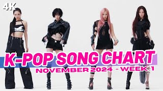 TOP 100 KPOP SONG CHART  NOVEMBER 2024 WEEK 1 [upl. by Anaila]