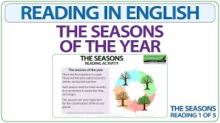 The Seasons of the Year  Reading in English  The Seasons Reading 1 of 5 [upl. by Jobyna]