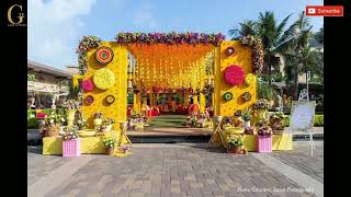 latest haldi decoration ideashaldi ceremony decorationhaldi ceremony decorationhaldi backdrop [upl. by Landes]