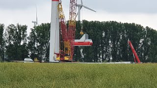 Repowering Windpark Gerbstedt 2 5 Vestas V126 errichtet Anlage 6 im Bau erste Vestas in Betrieb [upl. by Isiahi803]