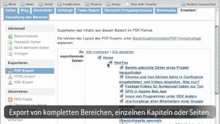 ConfluenceTutorial zu den Export Funktionen [upl. by Hinch]