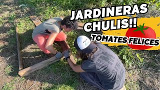 🍅El rincón ideal en la finca para los tomates Hacemos jardineras de palets Vlog82 [upl. by Badger]