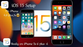 iOS 15 on iPhone 665S  تثبيت iOS 15 على الأجهزة ايفو ٦ و٦ و5اس 😮😳 [upl. by Imarej]