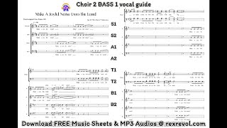 Make A Joyful Noise Unto The Lord  Choir 2 BASS 1 vocal guide by Rex Revol [upl. by Smeaj]