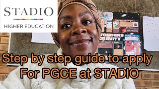 Step by Step guide to STADIO PGCE application  fees payment  PGCE online [upl. by Manley]