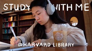 1 Hour Study with Me Harvard Library  real time lofi productive ☁️ ☕️ [upl. by Christos]