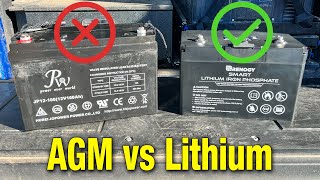 Battery Swap  AGM VS Lithium  Renogy LifePo4 100ah Self Heating Batteries [upl. by Adnil]