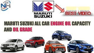 Maruti All car engine oil capacity and Grade 🔧🛠️ [upl. by Trotter15]