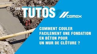 Tuto  DIY  Comment couler facilement une fondation en béton pour un mur de clôture [upl. by Gautier]