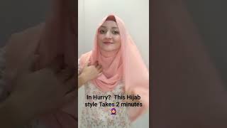 Simple Chiffon Georgette Hijab Tutorial with Hijab cap hijab hijabinspiration hijabfashion [upl. by Noramac]