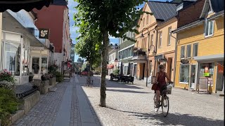 Sweden Walks Katrineholm Summer walk through sleepy Swedish small town 4K natural sound [upl. by Eniarral]