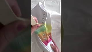 How to Tie Dye Shoes DIY Rainbow Sneakers [upl. by Janis605]