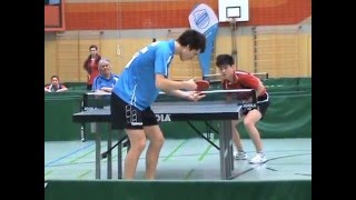 Tischtennis Deutsche Meisterschaft U18 20134 32Finale SchreinerFlorianvsQiuLiang1 [upl. by Gagliano]