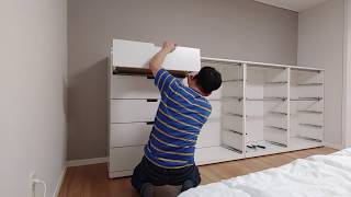 이케아 노르들리 20칸 서랍장 조립 ikea nordli drawers assembly 16 [upl. by Phillips]