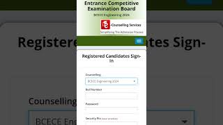 Bcece Engineering Counselling Process Round 2  Step by Step Guide shortsfeed shorts bcece zoo [upl. by Grubb]