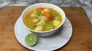 SOPA DE POLLO CON VERDURAS  FACIL Y SALUDABLE [upl. by Vez261]