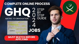 How to apply for GHQ jobs 2024 Apply Online  Complete Method Must Watch before applying [upl. by Agathy870]