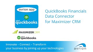 Avrion Apps – An overview of Financials for QuickBooks Data Connector for Maximizer CRM [upl. by Lacee724]