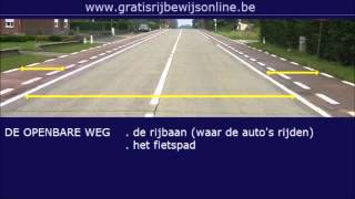 GRATIS RIJBEWIJS ONLINE 1 Rijbewijs B  DE OPENBARE WEG  DE RIJBAAN [upl. by Leima767]