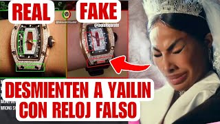 YAILIN Y SU RELOJ FALSO LA DESMIENTEN yailinlamásviral chismes alofoke tekashi [upl. by Otreblada]