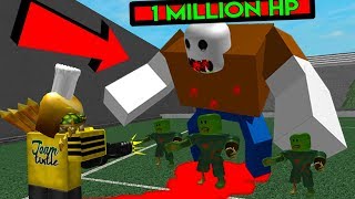 ROBLOX ZOMBIE ATTACK HARD MODE INSANE BOSSES [upl. by Nolat486]