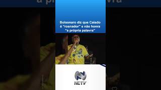 Bolsonaro em Goiânia diz que Caiado é quotrosnadorquot e quotnão honra a própria palavraquot [upl. by Blondell326]