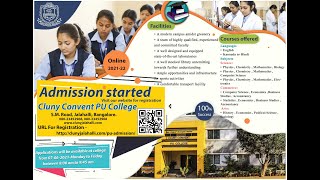 CLUNY CONVENT PU COLLEGE Admissions are open for 202122 [upl. by Laved]