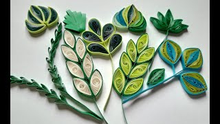 Video  16 How to make quilling leaf  Quilling Basic shapes  quilling paper art  quilling leaf [upl. by Kcirej]