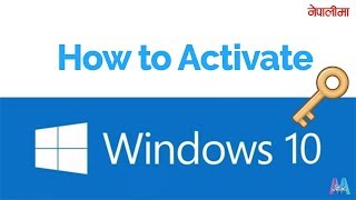 How to activate Windows 10 without Product key  Nepali [upl. by Havener807]