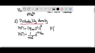 Describe the ground state of hydrogen in terms of wave function probability density and atomic or… [upl. by Adal]