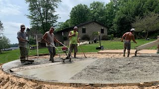 Pouring a pool slab at Paul’s house [upl. by Redla700]