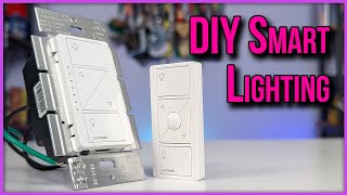 Lutron Caseta Smart Dimmer Switch Install and Google Home Setup \\ My Dream YouTuber Studio  Pt 9 [upl. by Mosera]