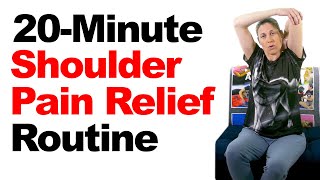 20Minute Shoulder Pain Relief Routine with RealTime Stretches amp Exercises [upl. by Hawley]