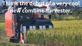 Kubota Combine Harvester DR6130SX specification work scene [upl. by Ocinom]