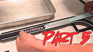 How to apply Chain Guard pinstripes and decal 1956 Schwinn American [upl. by Chace]