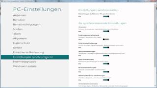 Windows 8  Einstellungen synchronisieren [upl. by Aridnere488]