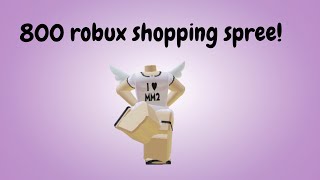 800 Robux shopping SPREE [upl. by Estele338]