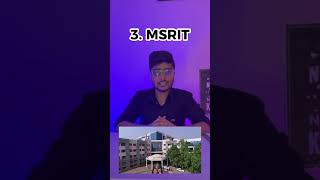 Top 5 Engineering Colleges of Bangalore🔥 shorts iiitbangalore rvce msrit [upl. by Levon597]