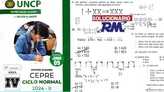 SOLUCIONARIO 1° EXAMEN CEPRE UNCP ÁREA IVBCICLO NORMAL 2024 II 090624 [upl. by Belcher36]